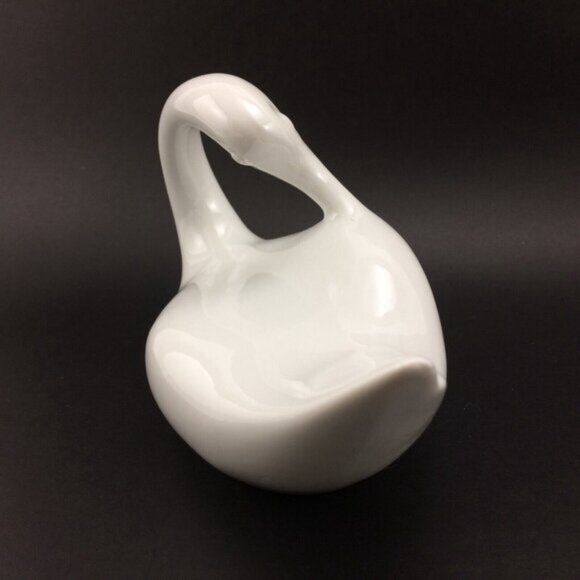 Vintage Naaman Porcelain Swan Figurine Made in Israel White Israeli - Picture 9 of 16